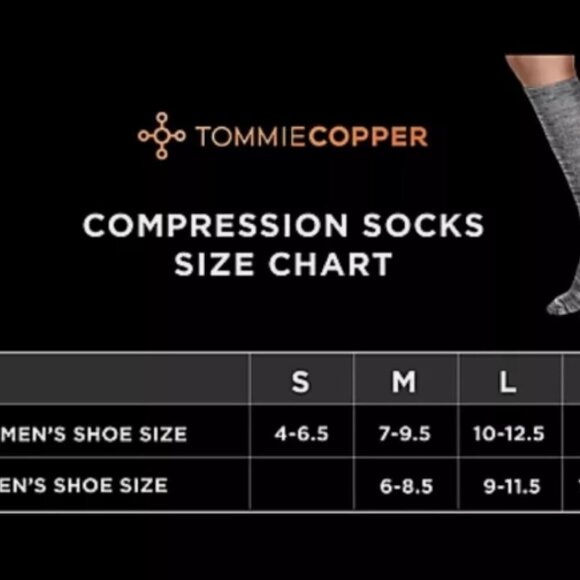 Tommie Copper 3pk Crew Socks & a 4 Pack Over the Calf Socks Size M Men's New - Picture 8 of 10